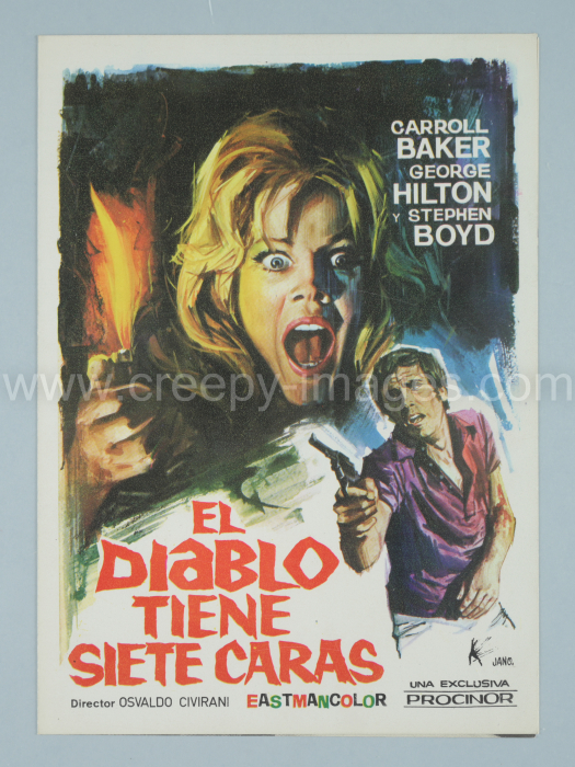 Der Teufel hat sieben Gesichter / The Devil with Seven Faces / Il diavolo a sette facce - Spanischer Werberatschlag